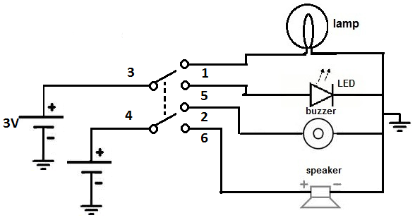 DPDT toggle switch circuit